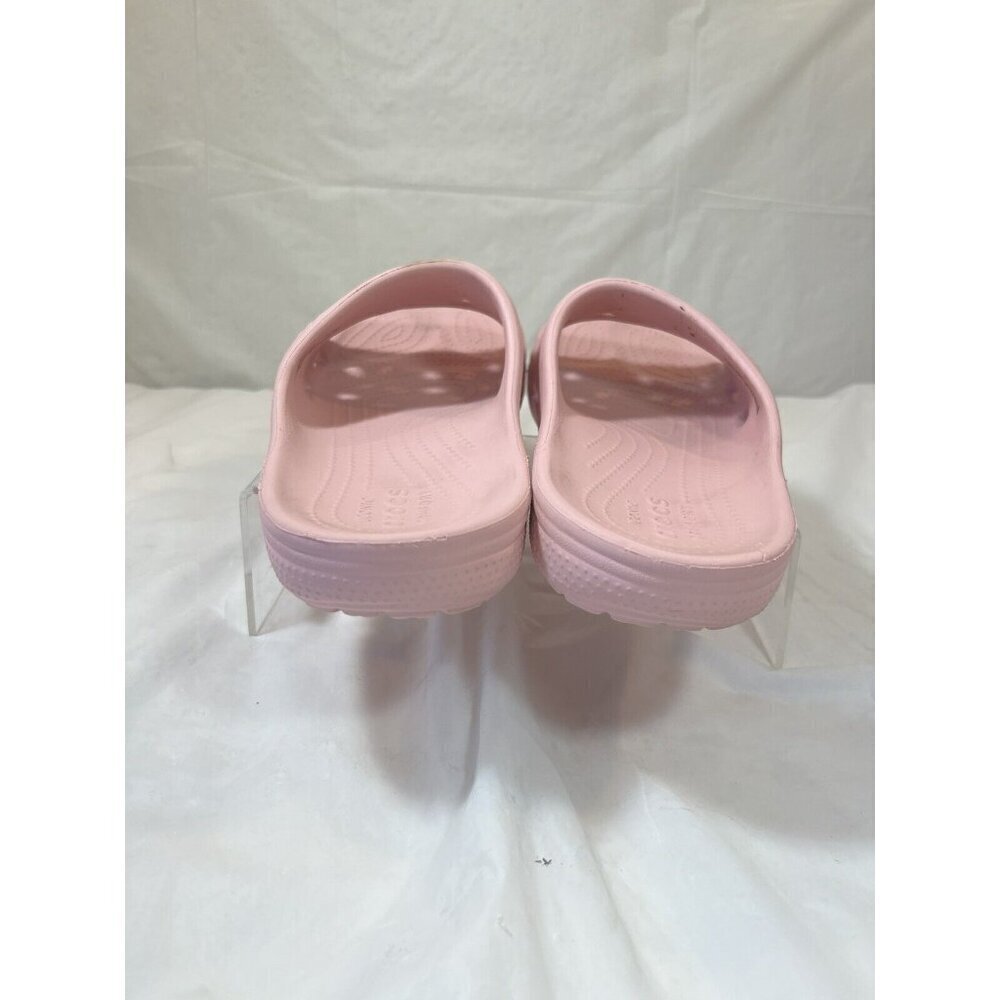 Crocs Womens Coast Slide Sandals Pink Open Toe Slip On Flats 7 - Picture 4 of 15